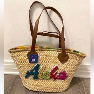 Jams World Hula Moon Straw Tote - Multicolor